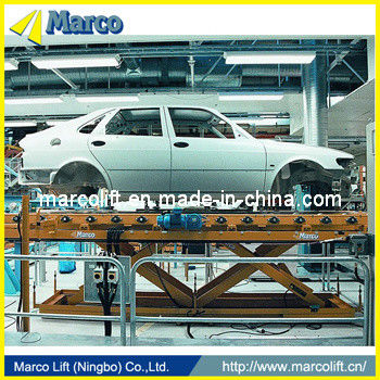 Tabela de elevação estacionária Marco Twin Scissor para linha de produção de automóveis no setor automóvel